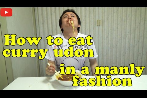 How to eat curry udon in a manly fashion